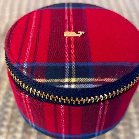 Vineyard Vines Tartan Plaid Travel Jewelry Case - Picture 4 of 6